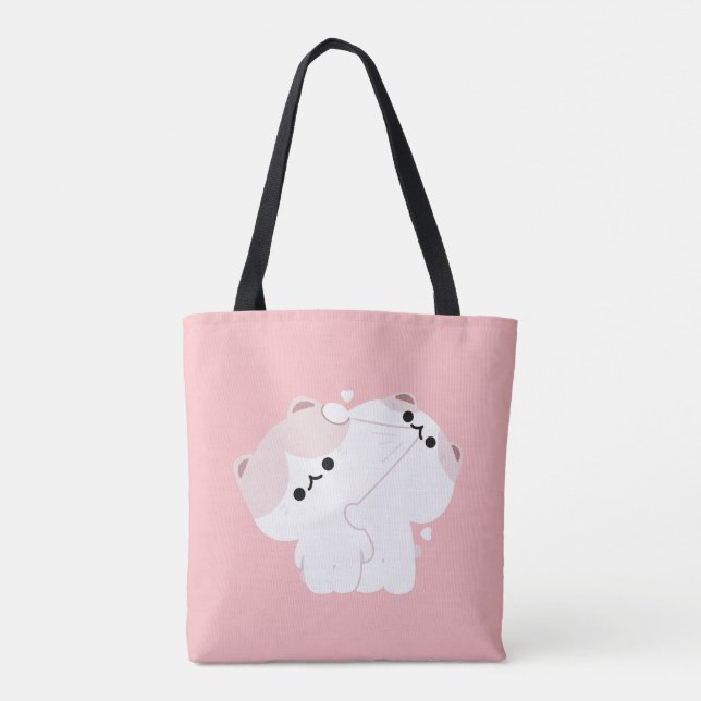 Manx Cat Couple Tote Bag (Back)
