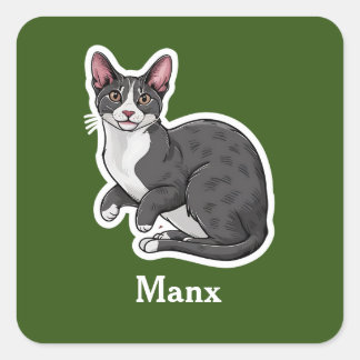 Manx Square Sticker