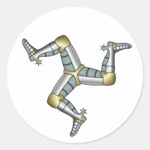Manx Three Legs of Man Classic Round Sticker