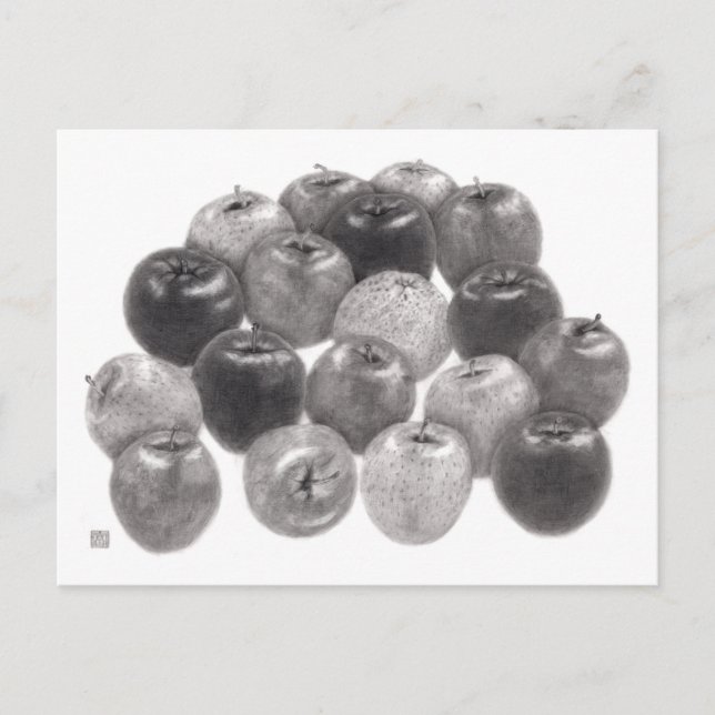 Many apples +1 holiday postcard (Front)