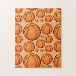 Many Basketballs Design Jigsaw Puzzle
