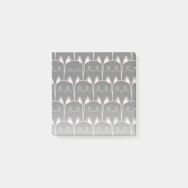 Many Black Cats Pattern Post-it Notes (Front)