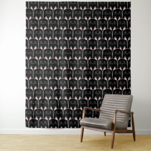 Many Black Cats Pattern Tapestry