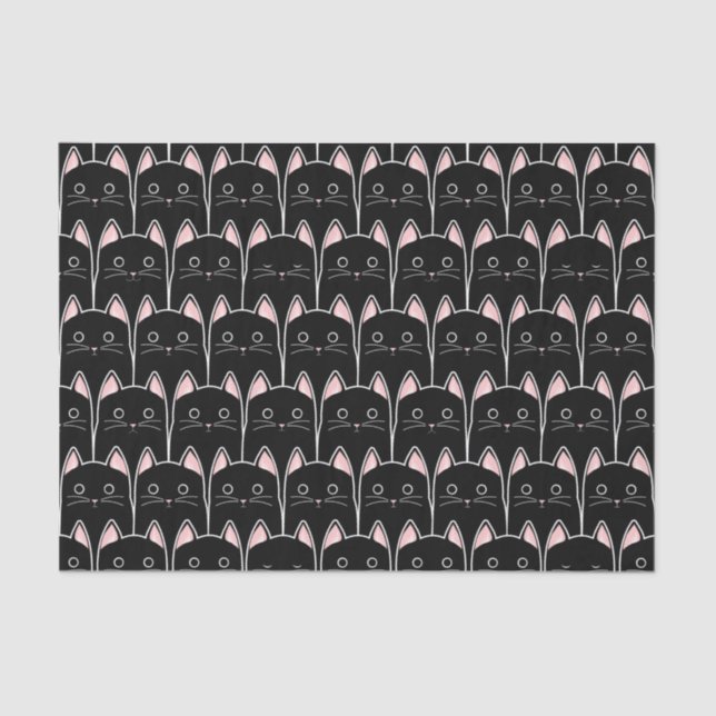 Many Black Cats Pattern Tissue Paper (Front)