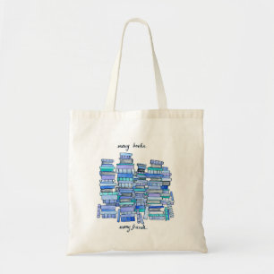 Many Books, Many Friends Tote Bag