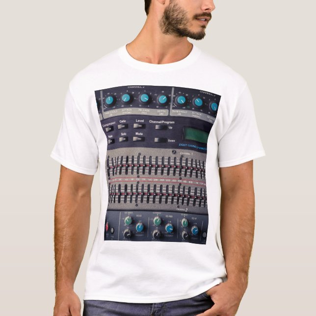 Many Buttons Sound Mixer Studio T-Shirt (Front)