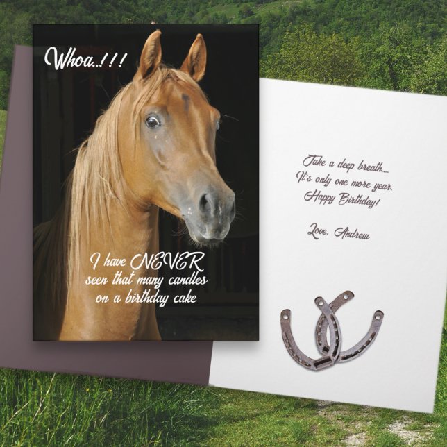 Many Candles Over the Hill Funny Horse Card (Creator Uploaded)