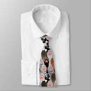 Many Cat Paws Pattern Tie