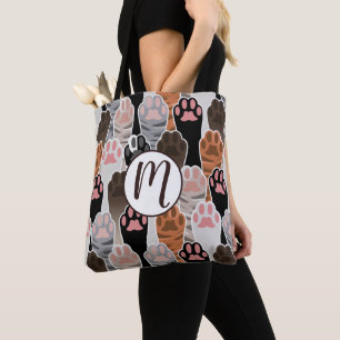 Many Cat Paws Pattern Tote Bag