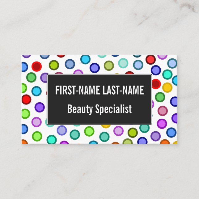 Many Colourful Circles Business Card (Front)