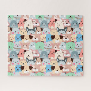 Many Colourful Dogs Design Jigsaw Puzzle