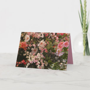 Many Colourful Flowers All Occasion Blank Greeting Card