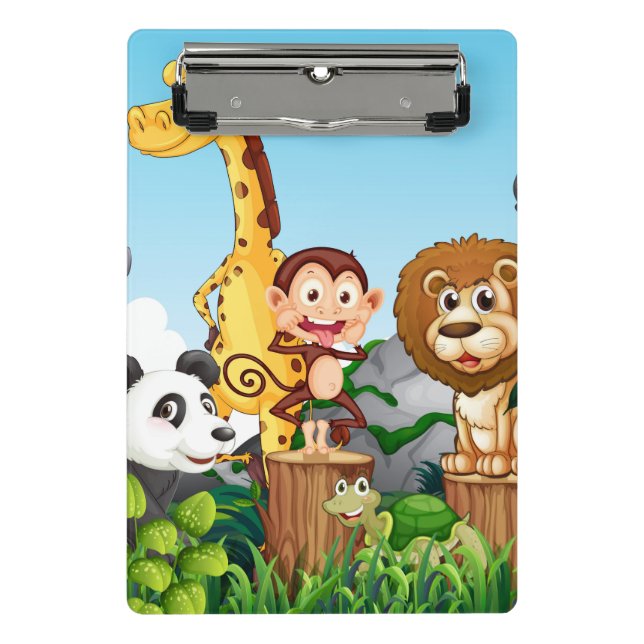 Many Cute Animals in the Forest Mini Clipboard (Front)