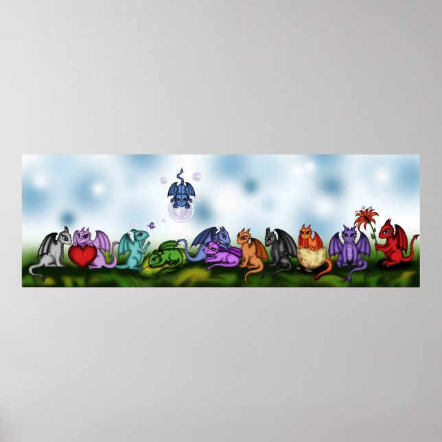 many cute dragons poster (Front)