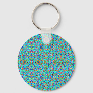 Many-Dots-in-Blue Key Ring