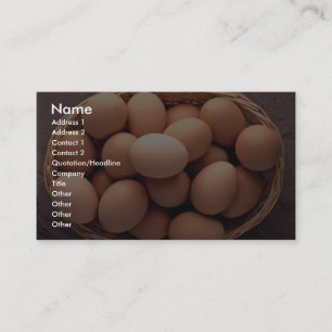 Many eggs in basket business card