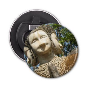 Many Face Wai ... Nong Khai, Isaan, Thailand Bottle Opener