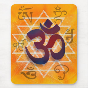 Many Faces of Om Mouse Pad