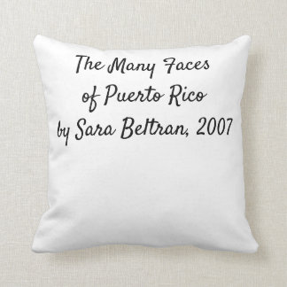 Many Faces of Puerto Rico Cushion