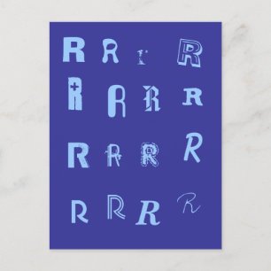 Many Fonts. Your Letter. Custom Monogram Postcard