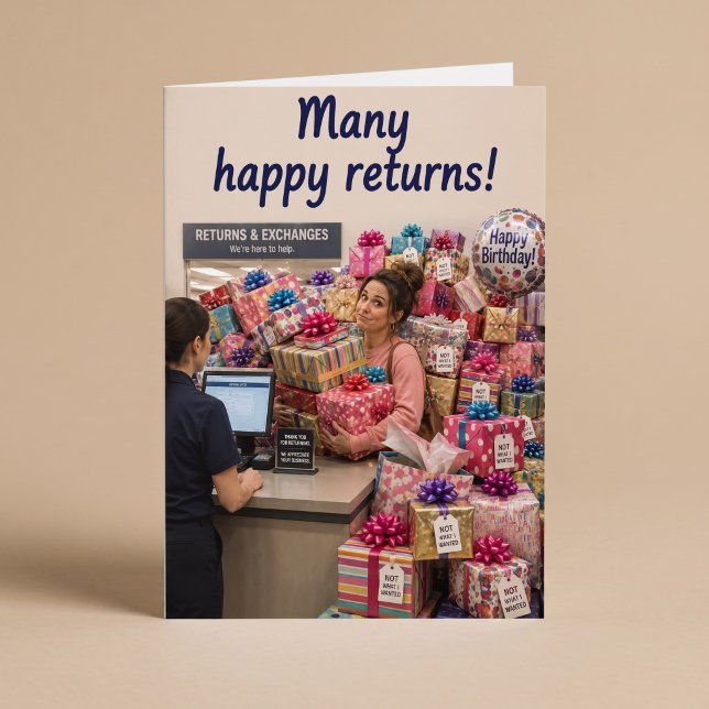 Many Happy Returns Funny Birthday Card (Creator Uploaded)