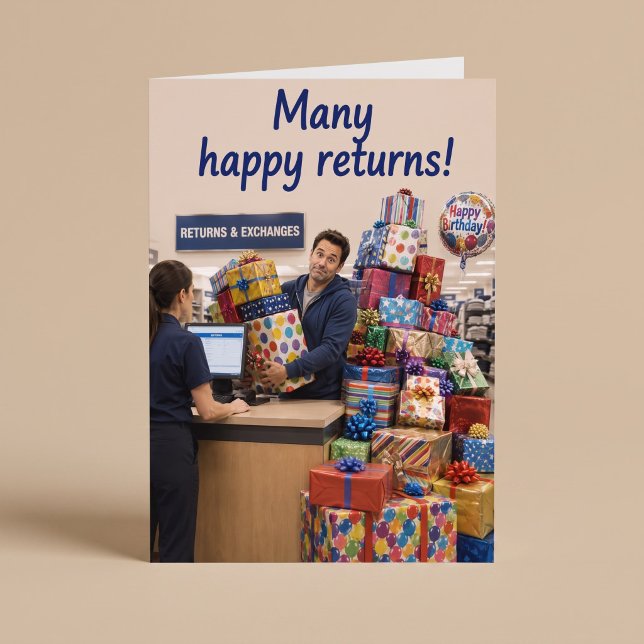 Many Happy Returns Funny Birthday Card (Creator Uploaded)
