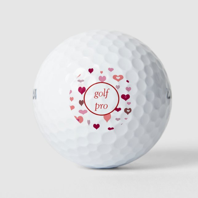 Many Hearts Golf Pro  Golf Balls (Front)