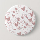 Many Hearts Large Round Badge (7,6 cm)