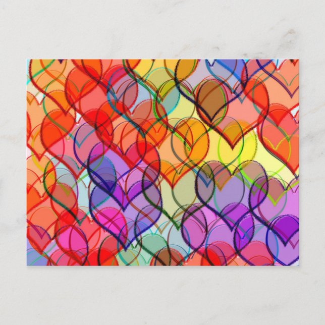 many hearts postcard (Front)