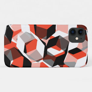 Many hexagons with discoloured parts, in light red Case-Mate iPhone case