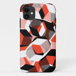 Many hexagons with discoloured parts, in light red Case-Mate iPhone case