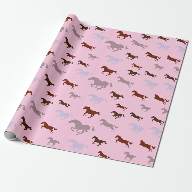 Many Horses Design Wrapping Paper (Unrolled)