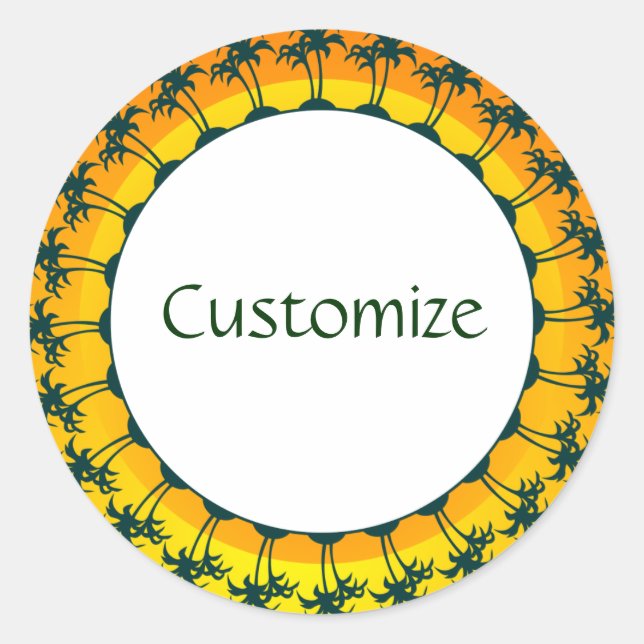 Many Islands Template Classic Round Sticker (Front)