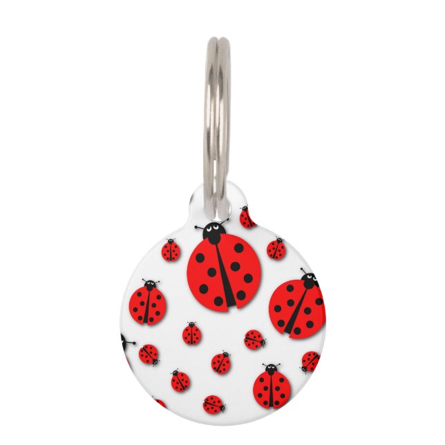 Many Ladybugs Shadows Pet Tag (Front)