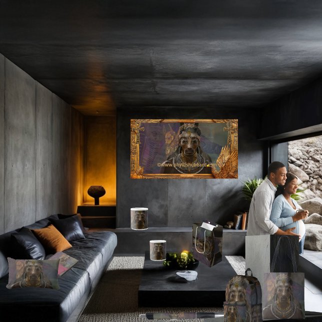 Many Manifestations Of Anpu Wrapping Paper Sheet (Get the full “Many Manifestations Of Anpu" collection at:  https://bit.ly/Love4Africa.)