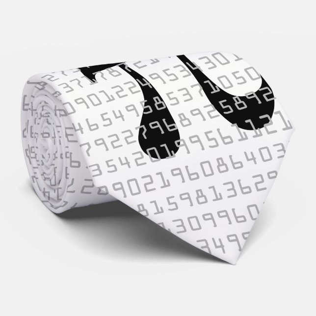 Many Many Digits of Pi Mathemathical Constant Tie (Rolled)