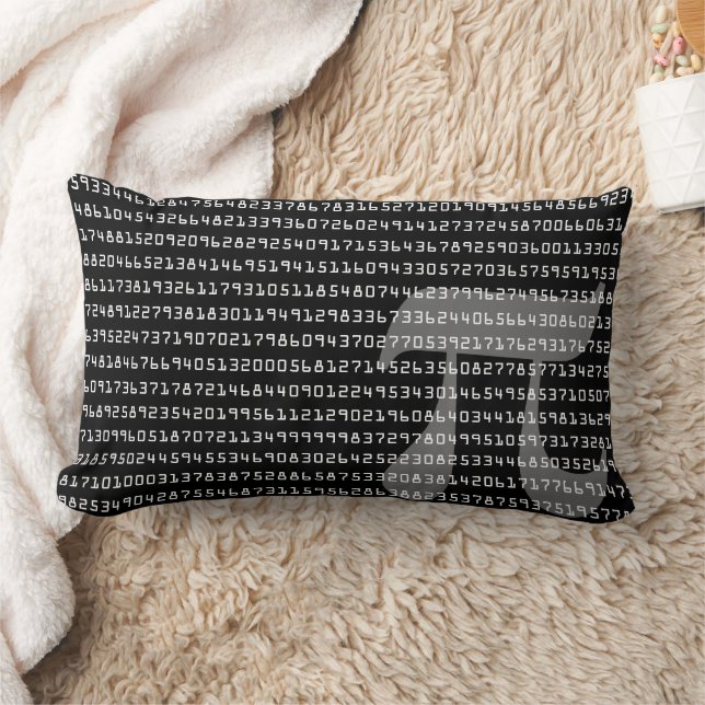 Many Many Digits of Pi Mathematical Constant Lumba Lumbar Cushion (Blanket)