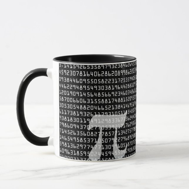 Many Many Digits of Pi Mathematical Constant Mug (Left)