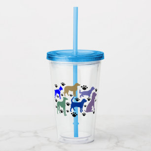 Many Many Dogs Acrylic Tumbler