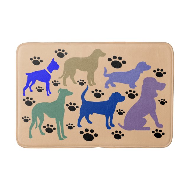 Many Many Dogs Bath Mat (Front)