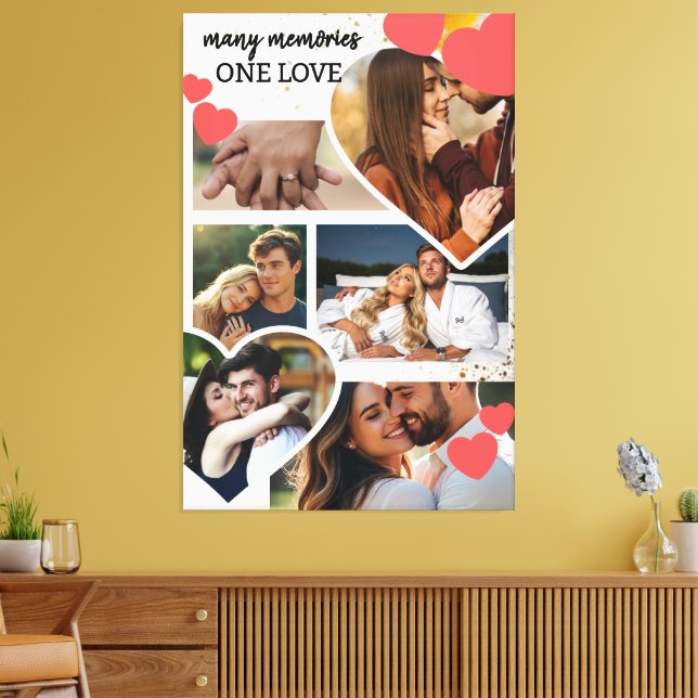 Many Memories One Love Custom Collage Canvas Print (Insitu(LivingRoom))