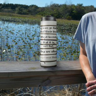 Many Men Go Fishing Rods Gray Thermal Tumbler
