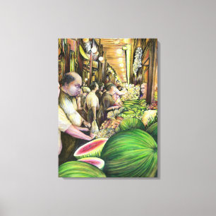 Many Men Many Melons Budapest Hungary Canvas Print