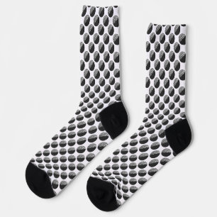 Many Moons Black & White Pattern Socks