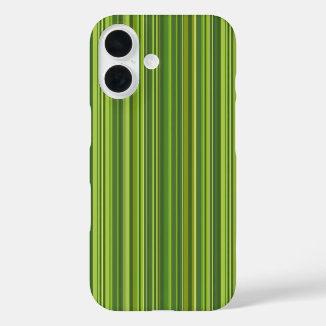 Many multi coloured stripes in green Case-Mate iPhone case (Back)