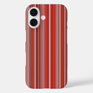 Many multi coloured stripes in red iPhone 16 case