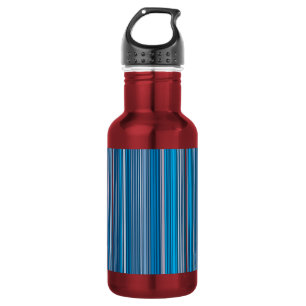 Many multi coloured stripes in the blue 532 ml water bottle