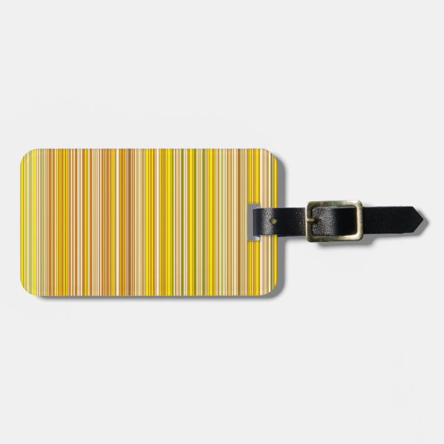 Many multi coloured stripes in yellow… luggage tag (Front Horizontal)