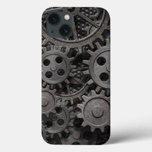 Many old rusty metal gears or machine parts iPhone 13 case