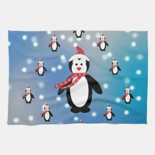 Many Penguins Tea Towel